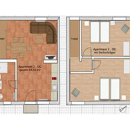 Appartement Fuer Bis Zu 5 Personen Im Lepels Hof * Lutow